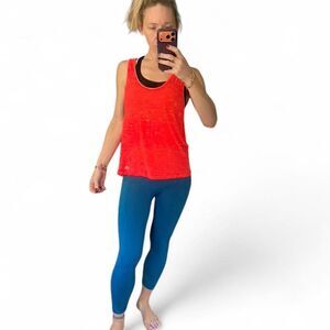 lo Yoga Neon Orange Muscle Tank Top Size Large